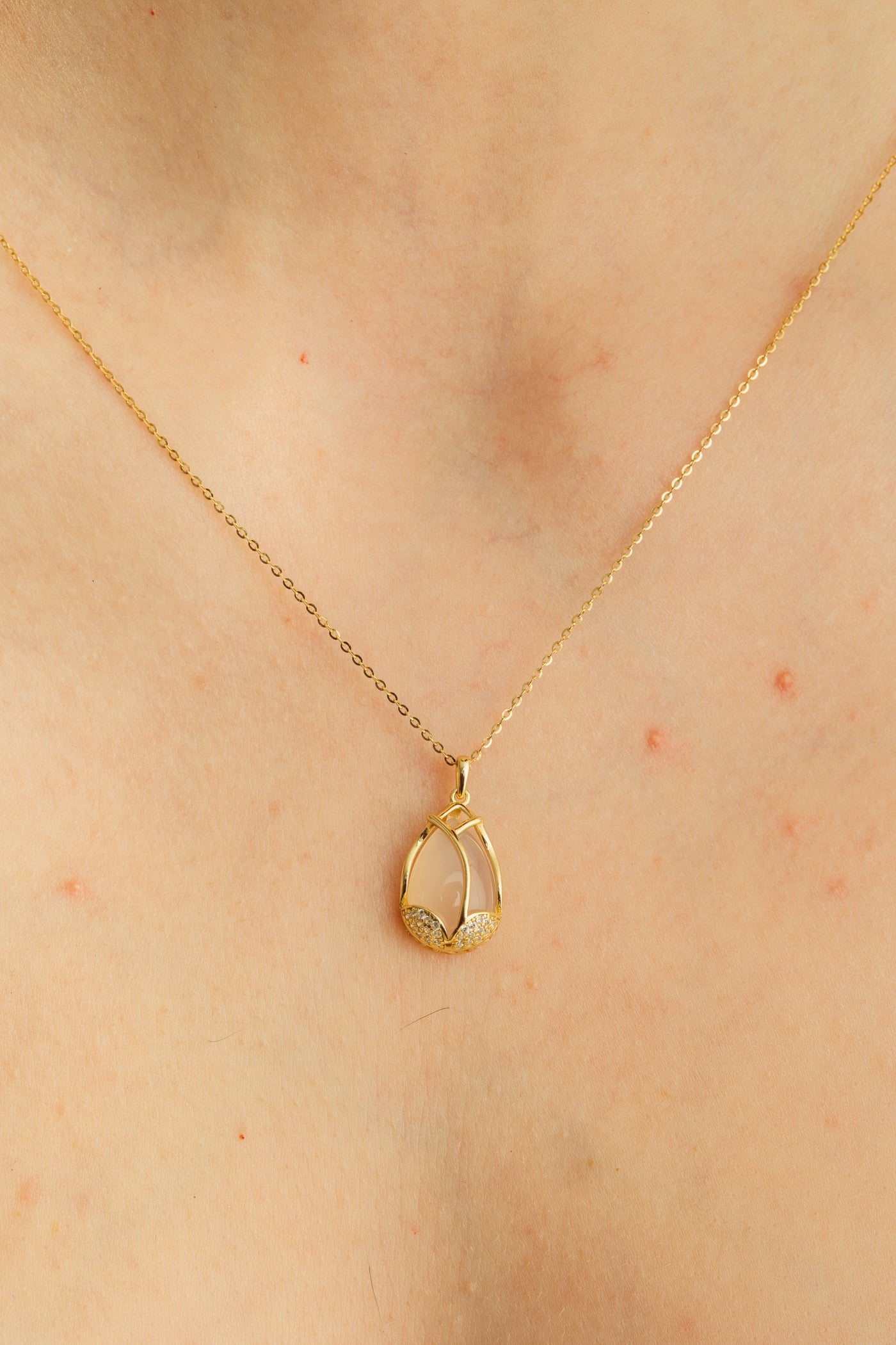 Rosebud Gold Necklace
