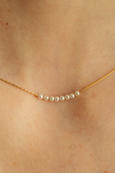 Mini Pearl Gold Necklace