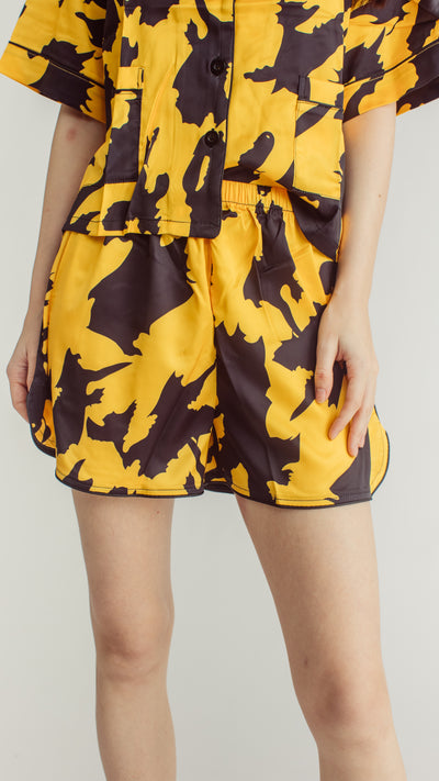 Crescent Collection | Yellow Blaze Shorts Set