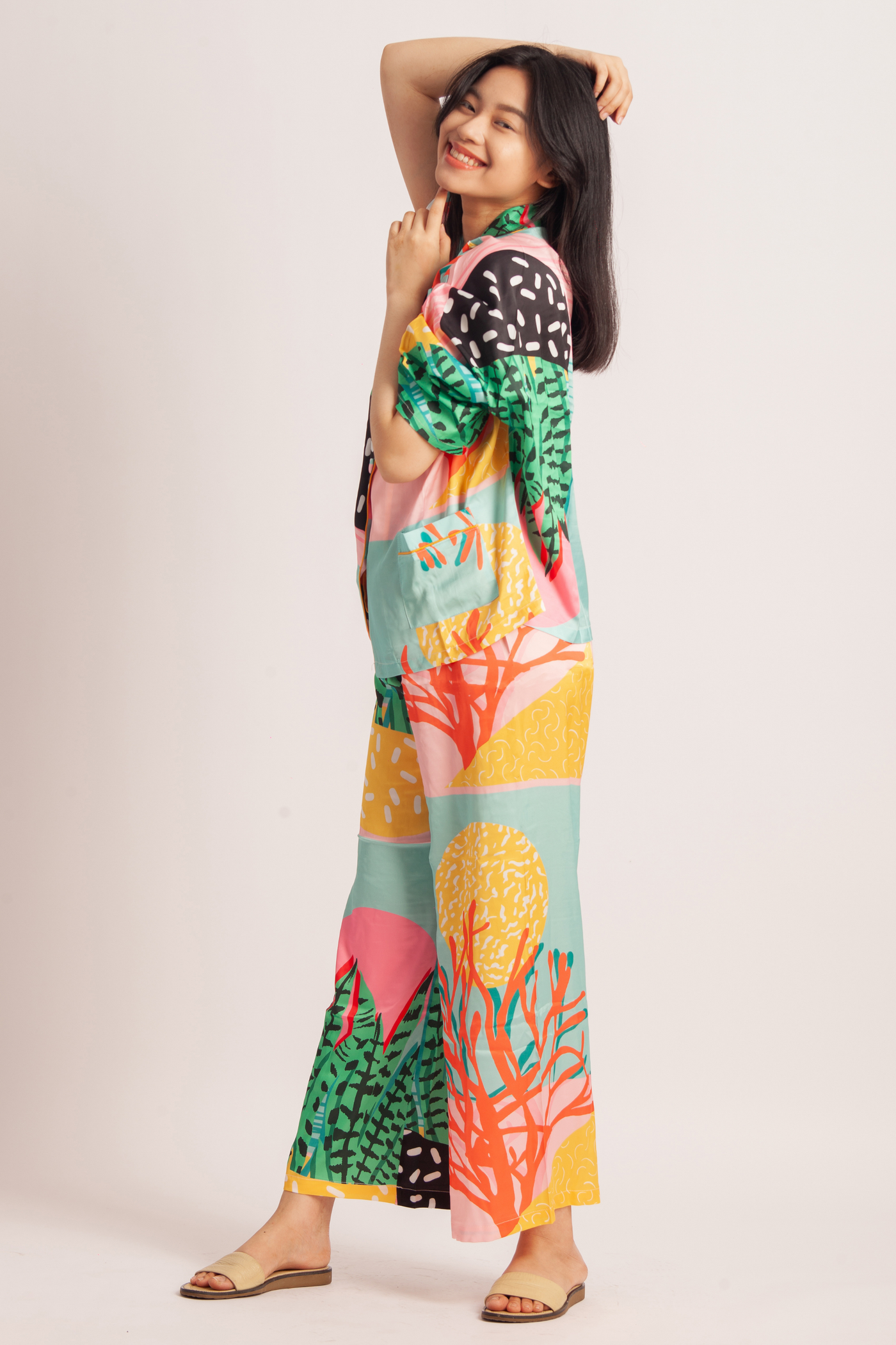 June Collection | Vibrant Seaweed Pants Set