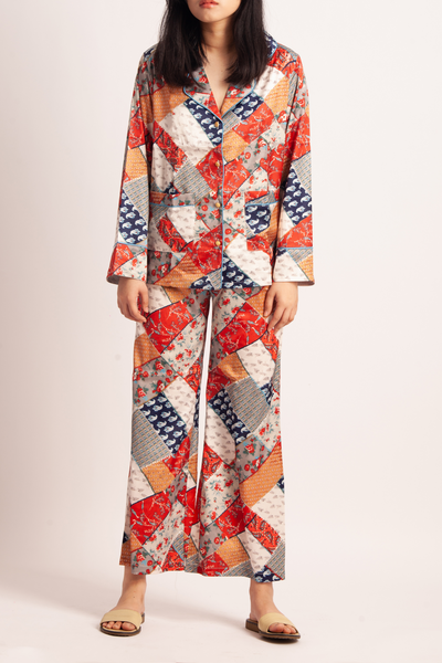 June Collection | Red Kimono Pants Set